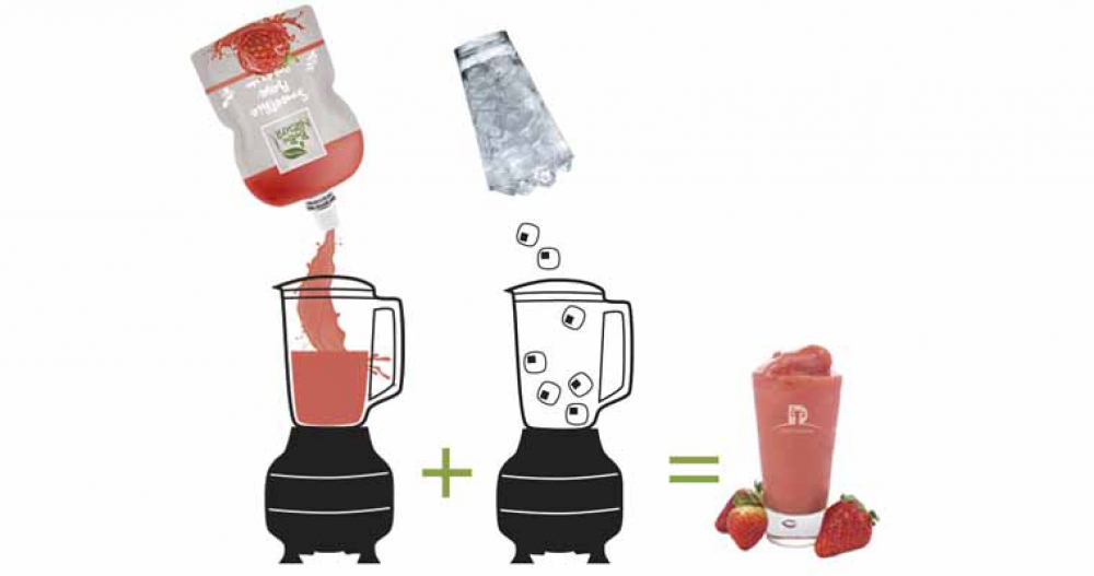 licuadora preparando smoothies