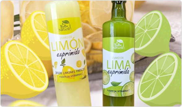 ¡Autenticidad y Frescura en cada sorbo! Descubre el zumo exprimido de limón y lima con 99,96% de puro sabor natural