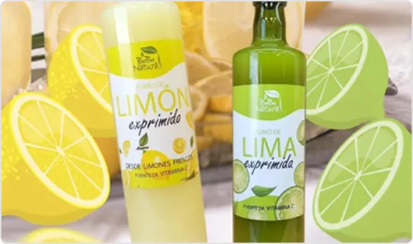 ¡Autenticidad y Frescura en cada sorbo! Descubre el zumo exprimido de limón y lima con 99,96% de puro sabor natural